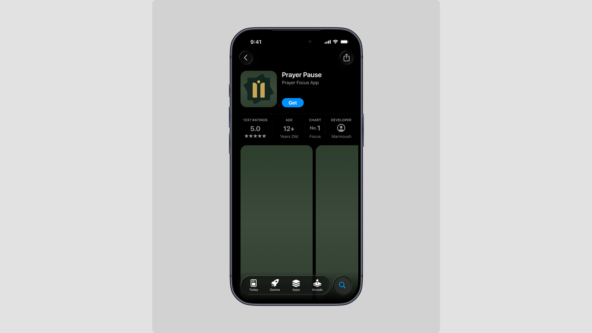 Prayer Pause app store concept