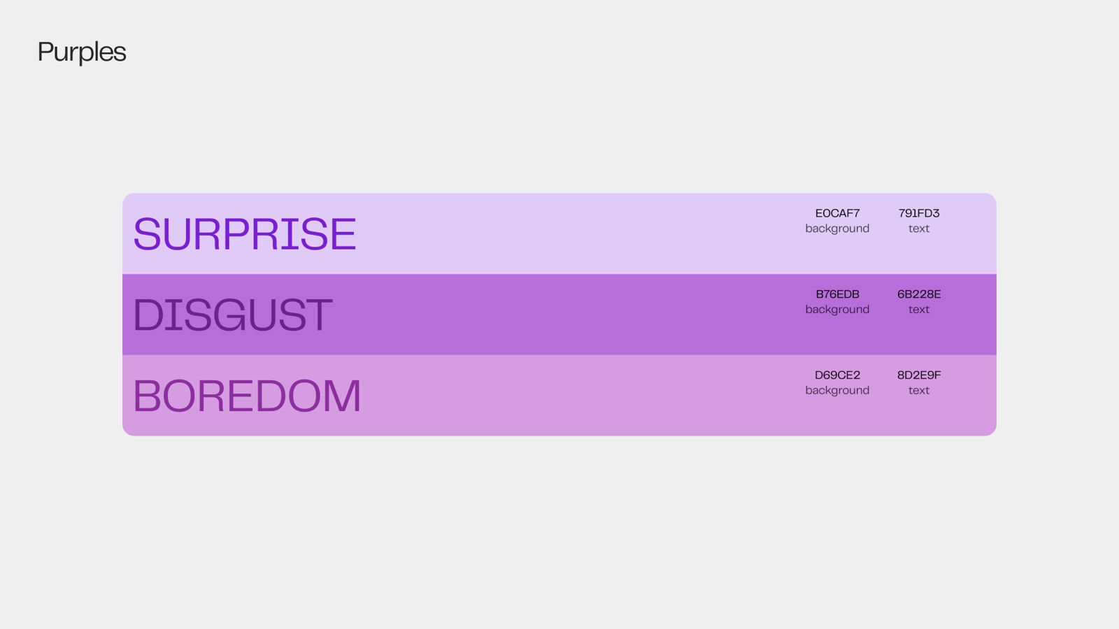 Intempus emotion color study — purples